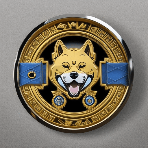 An image showcasing a vibrant, cartoonish wallet bursting with popular meme coins like Dogecoin, Shiba Inu, and SafeMoon