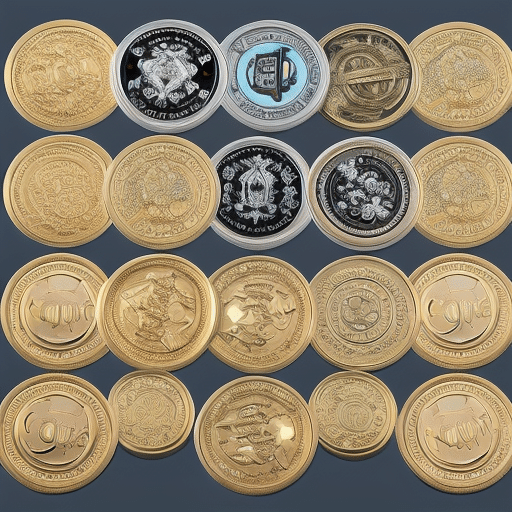 An image showcasing a chaotic sea of meme coins, each with their unique absurd imagery, vibrant colors, and comical symbols, symbolizing the overwhelming abundance and diversity of meme coins in the cryptocurrency world