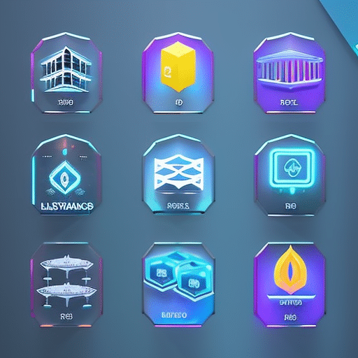 An image showcasing a decentralized marketplace on a futuristic platform, where vibrant holographic icons of various DApps float above, each representing a unique service or utility, captivating users with its immersive and dynamic atmosphere