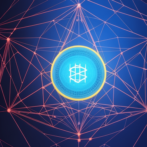 An image showcasing a vibrant network of interconnected nodes, representing a web of diverse blockchain projects