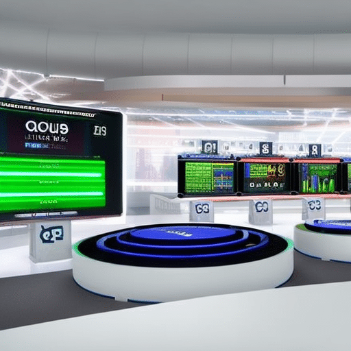 An image showcasing a bustling virtual arena, with diverse individuals engrossed in casting votes for their preferred ICO projects